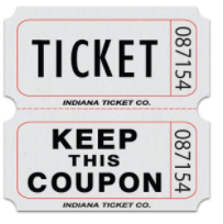Roll Tickets: Case of 20 Double Rolls, White - 2,000 Individually Numbered Tickets main image